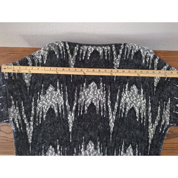 UNIFORM CODE black white Men's long sleeve Abstract Vintage 1990s‎ Cardigan XL - Picture 14 of 15
